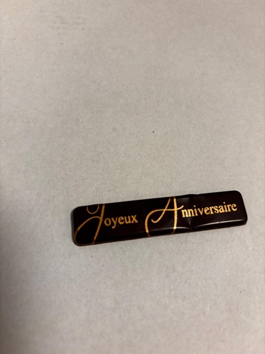 Plaquettes "Joyeux anniversaire" choco.